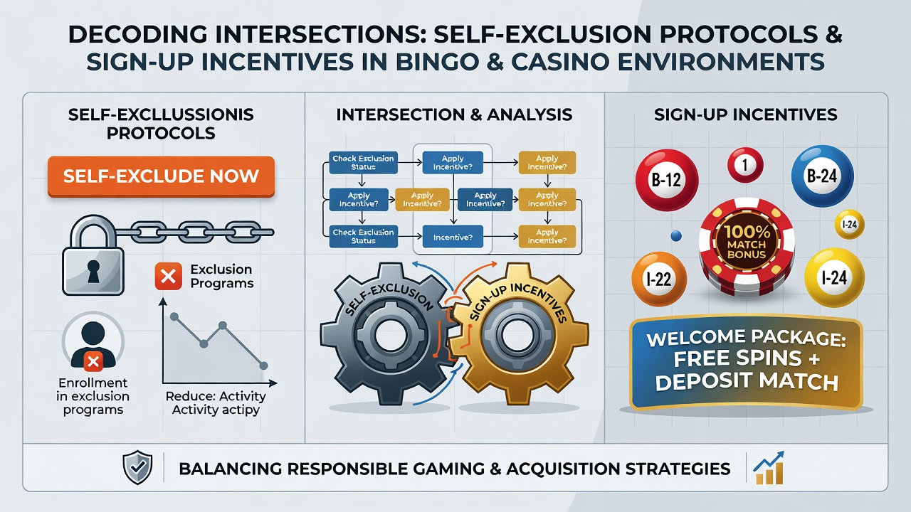 Comparison chart of self-exclusion verification steps for bingo rooms versus casino slot and table game sign-up flows